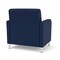 Lesro Siena Lounge Reception Wide Guest Chair, Brushed Steel, MD Ink Upholstery SN1201 - alternate 3